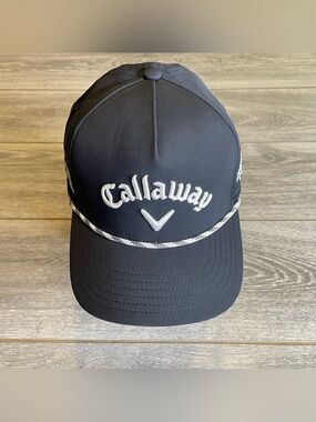 *NEW* Callaway Elyte Tour Chrome Odyssey Rope Hat Black Snapback XSPANN Hat